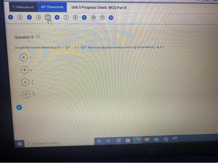 Unit 5 progress check mcq part a