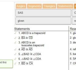 Proving theorems trapezoids brainly need help