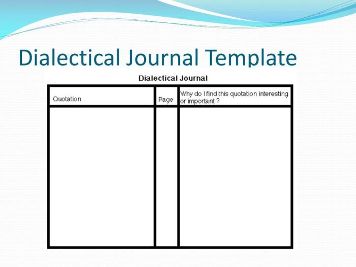 Template dialectical journal needs source