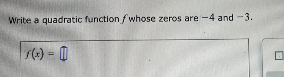 Whose quadratic zeros transcribed